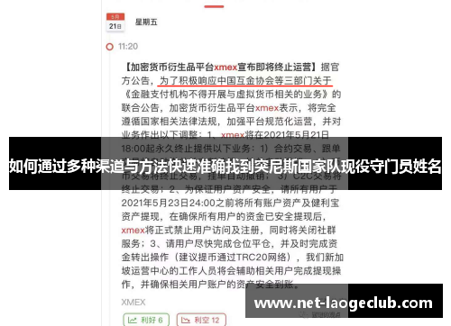 如何通过多种渠道与方法快速准确找到突尼斯国家队现役守门员姓名